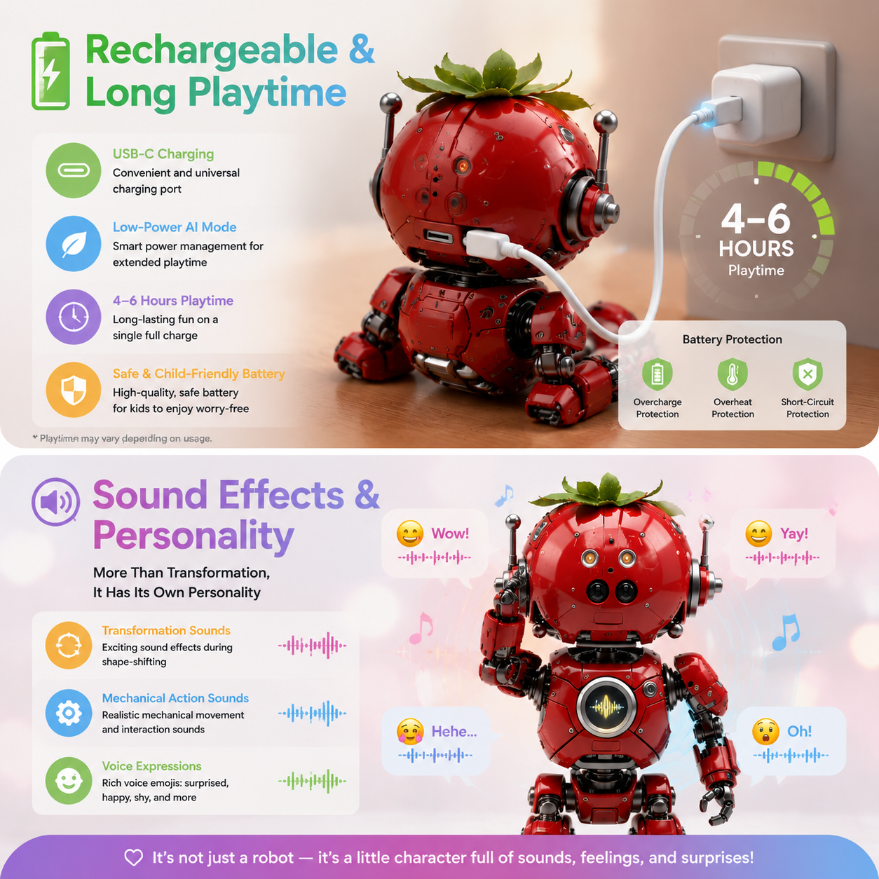 StrawBot X — Transforming Strawberry Robot