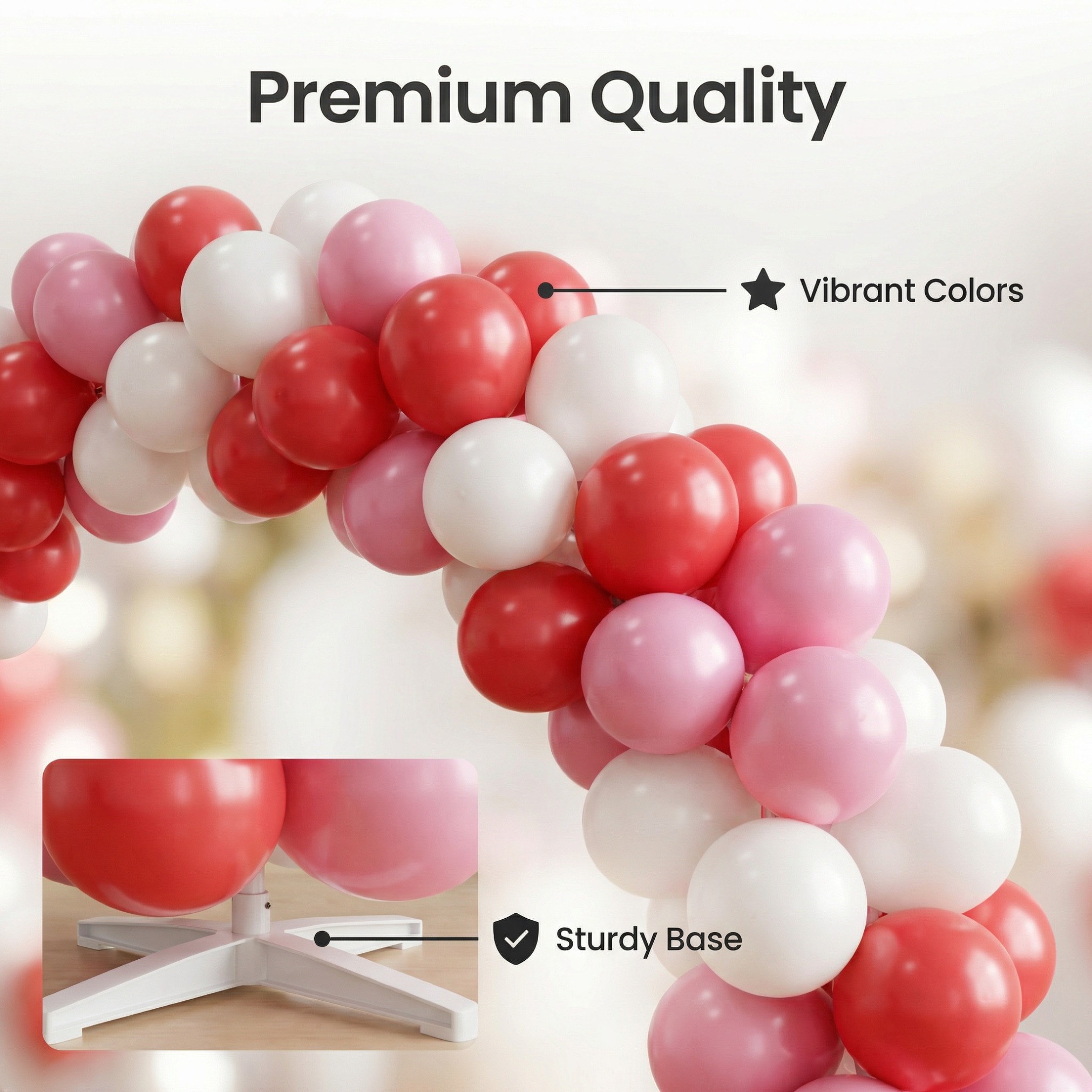 Dusty Pink & Burgundy Contrast Color Balloon Arch Kit