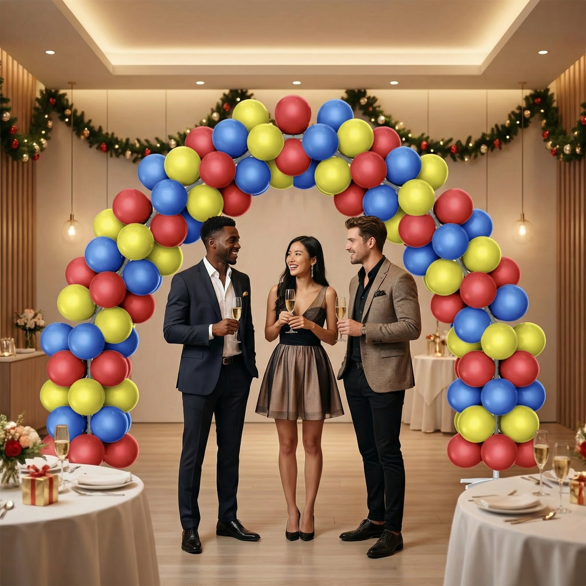 Vibrant Carnival Balloon Arch Stand Kit