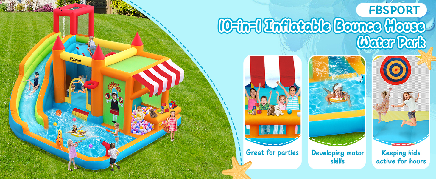 Inflatable Bounce House Water Slide