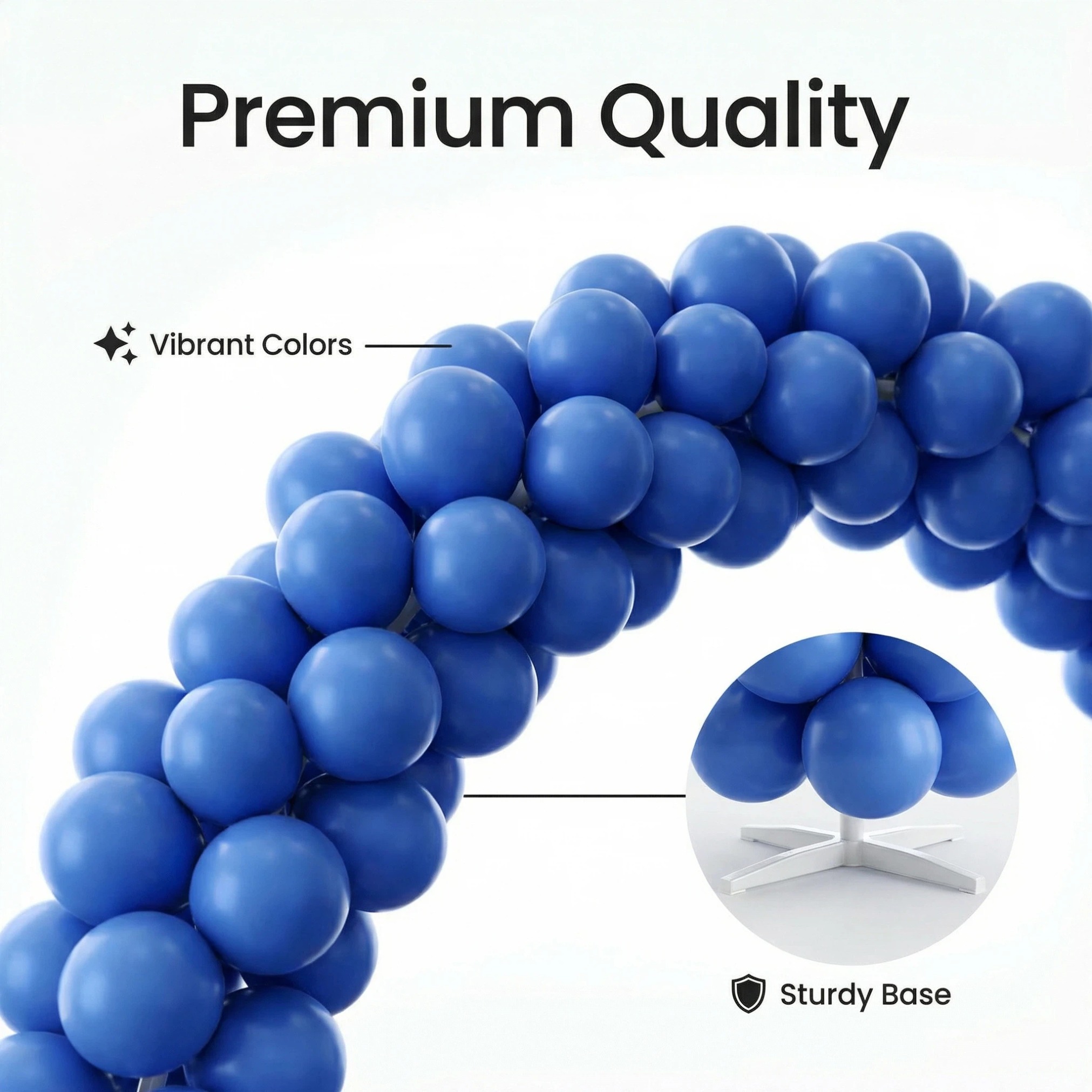 Deep Royal Blue Solid Color Balloon Arch Kit