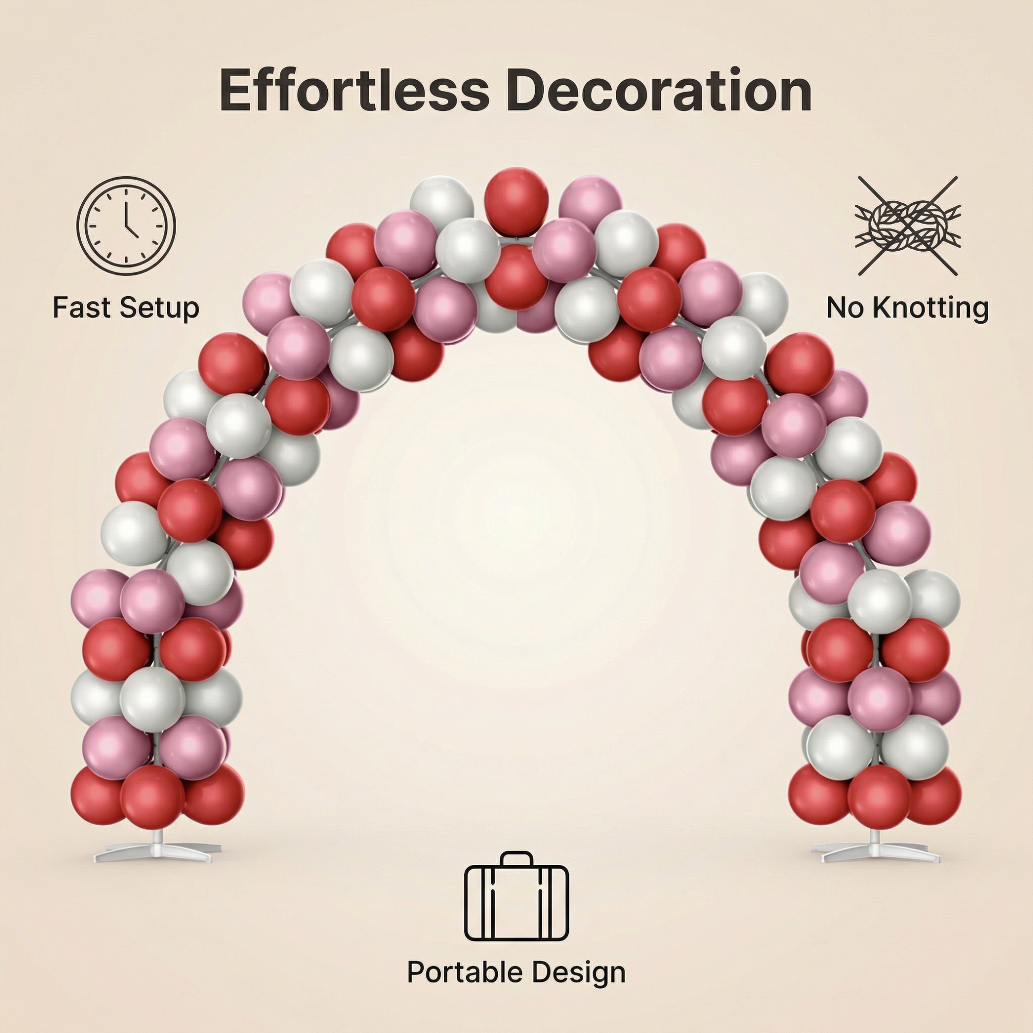 Dusty Pink & Burgundy Contrast Color Balloon Arch Kit