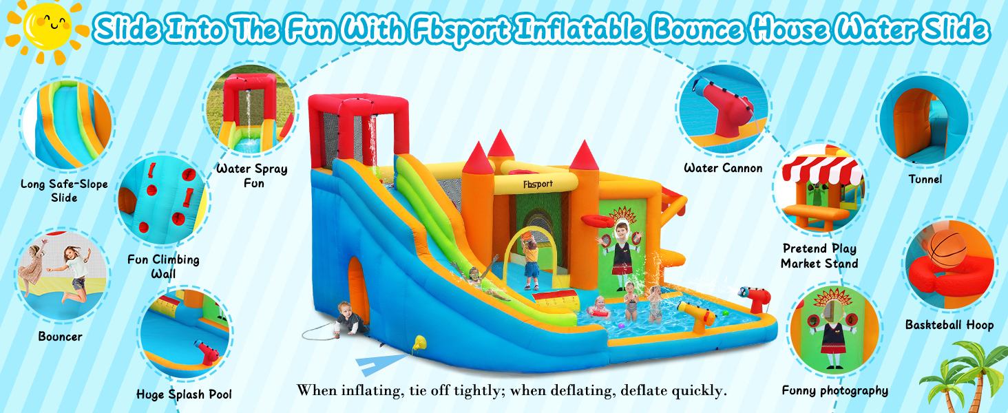 Inflatable Bounce House Water Slide