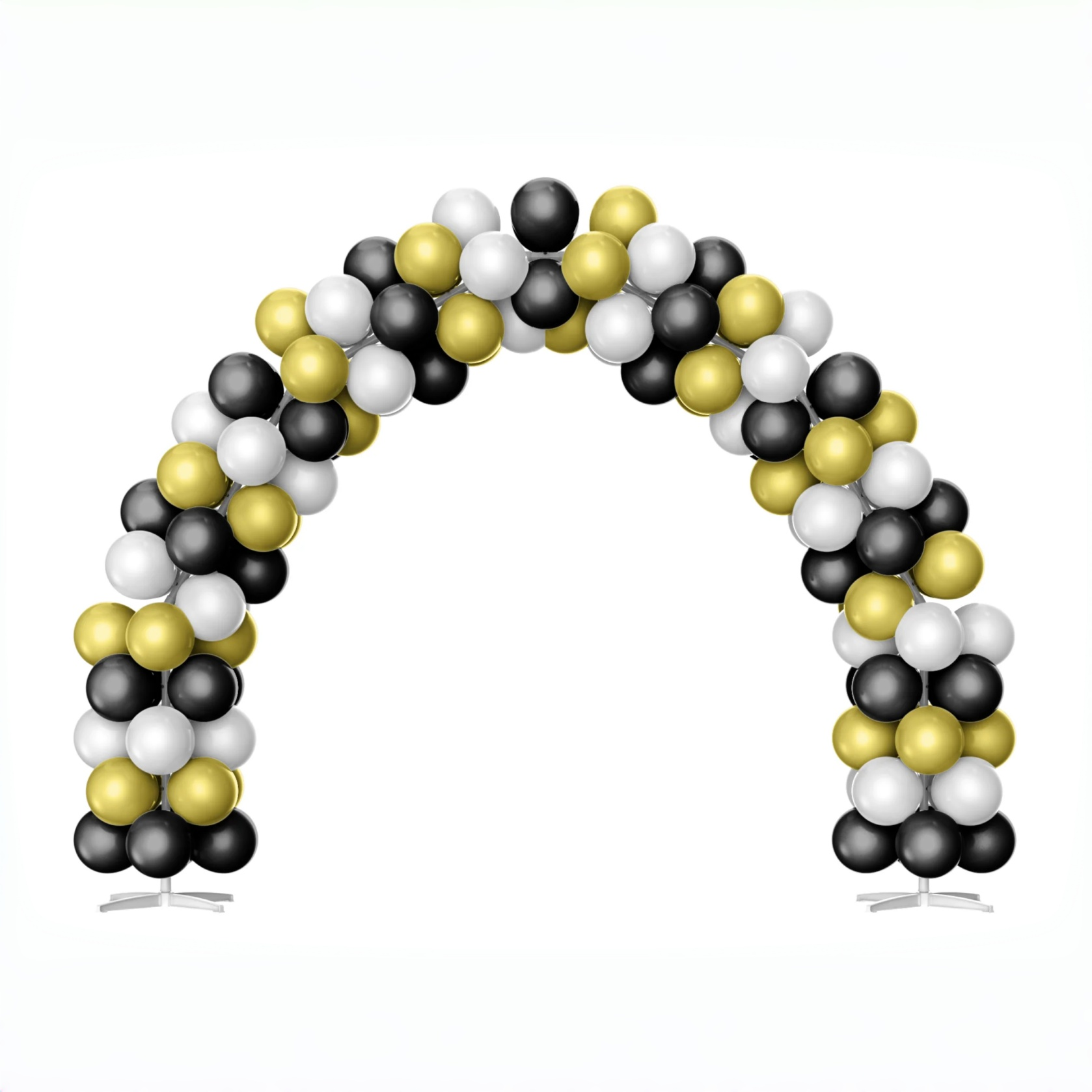 Luxury Black, Gold & White Balloon Arch Kit