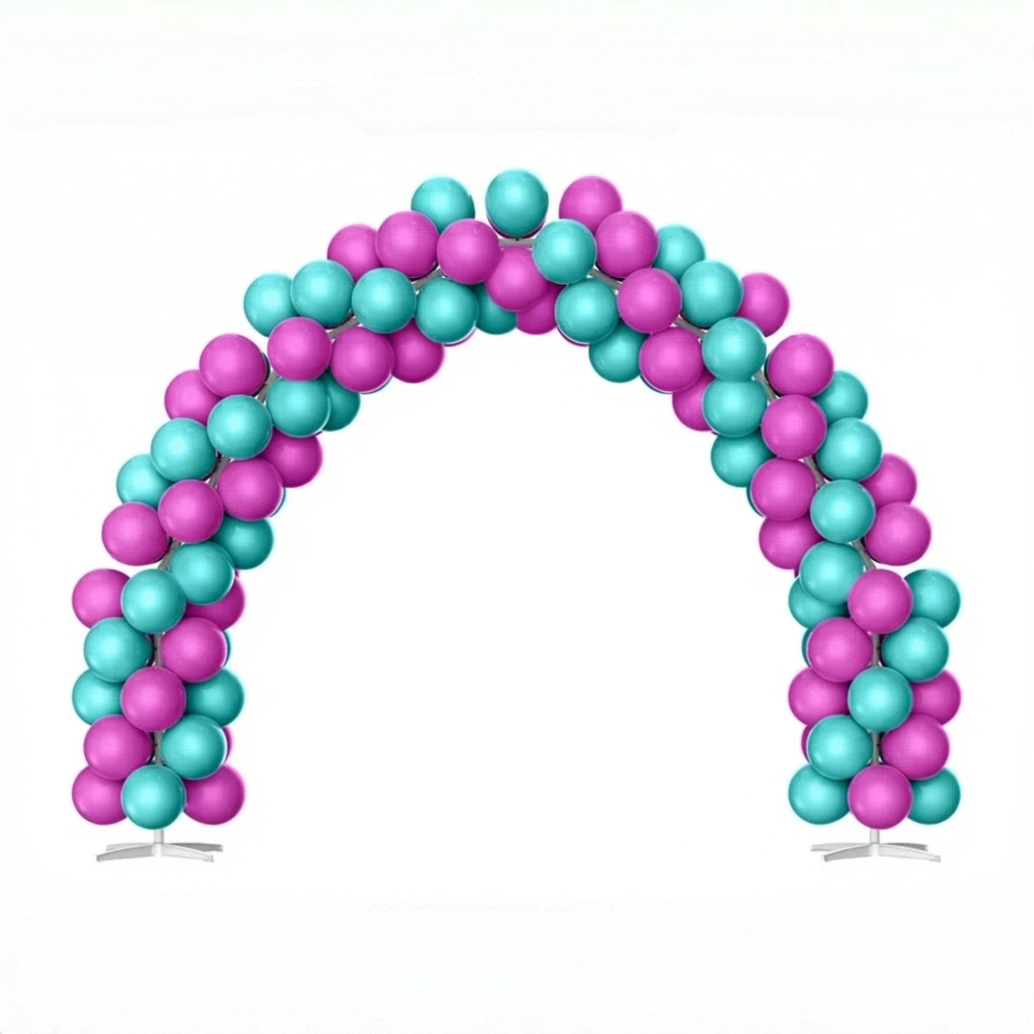 Metallic Fuchsia & Lake Blue Balloon Arch Decoration Set