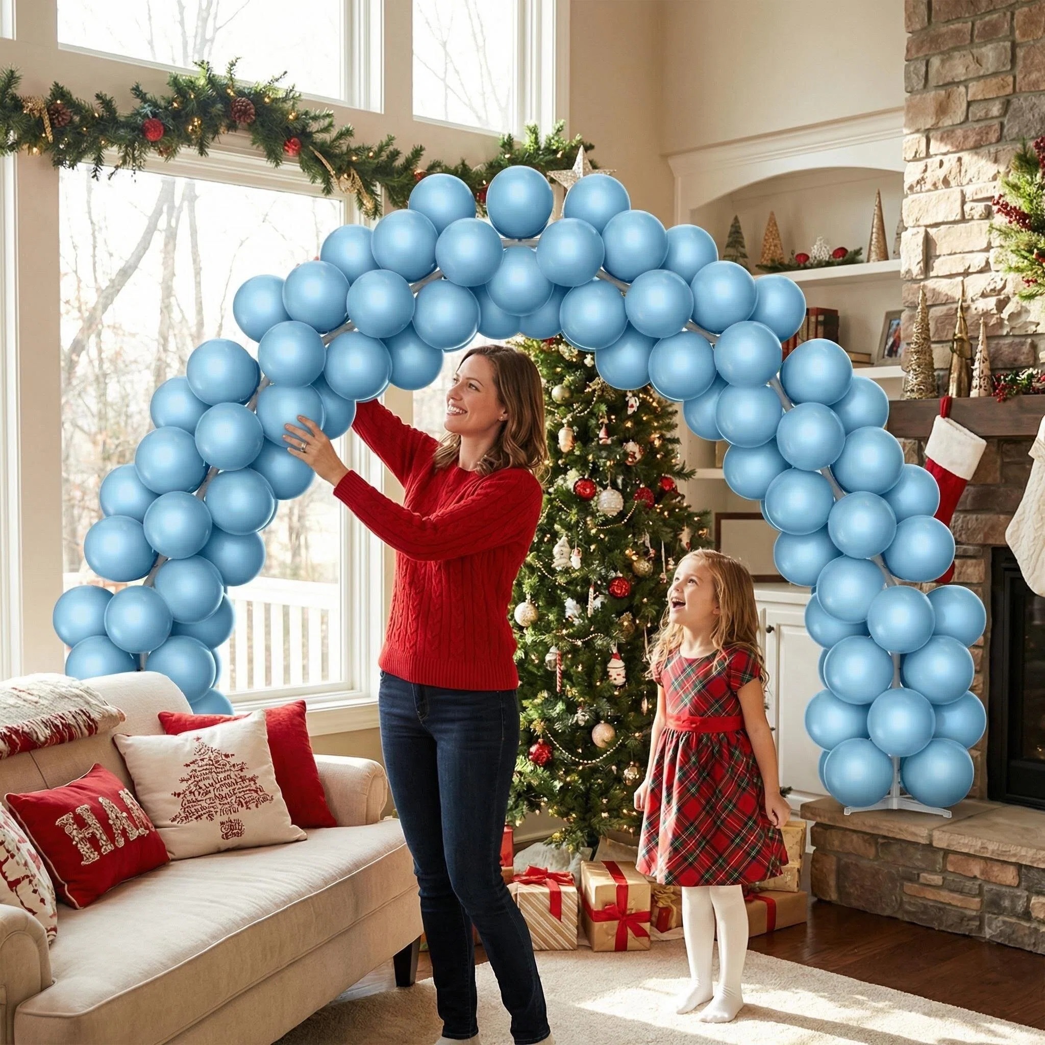 Light Blue Balloon Arch Decoration Set