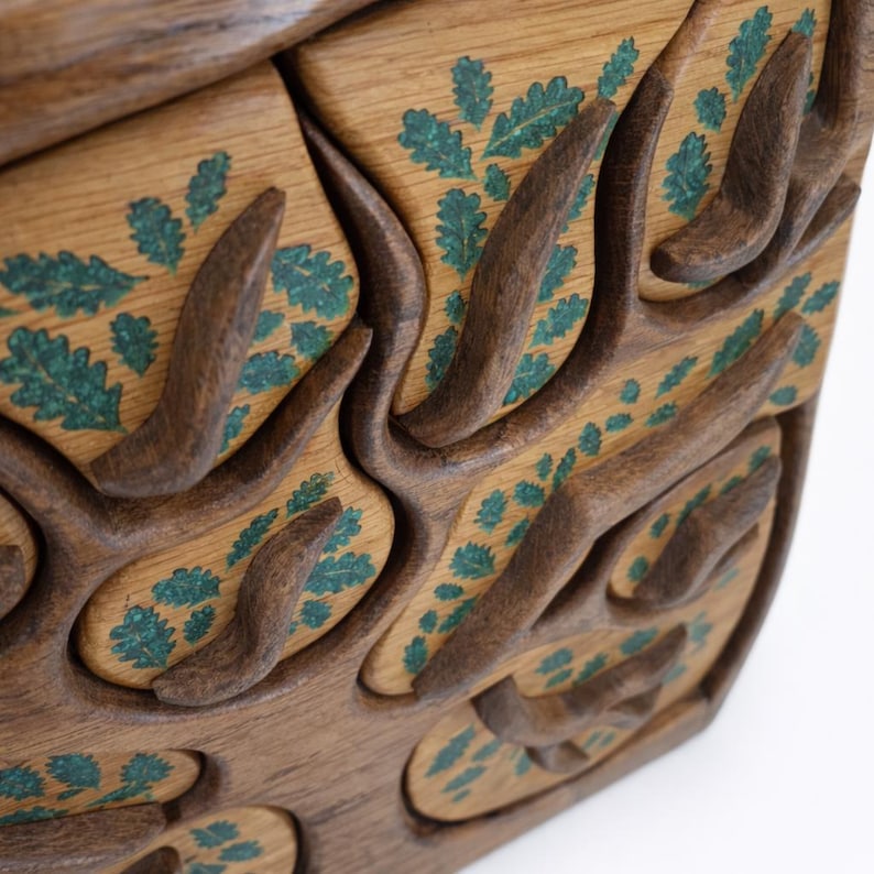 Handmade Oak Tree of Life Jewelry Box