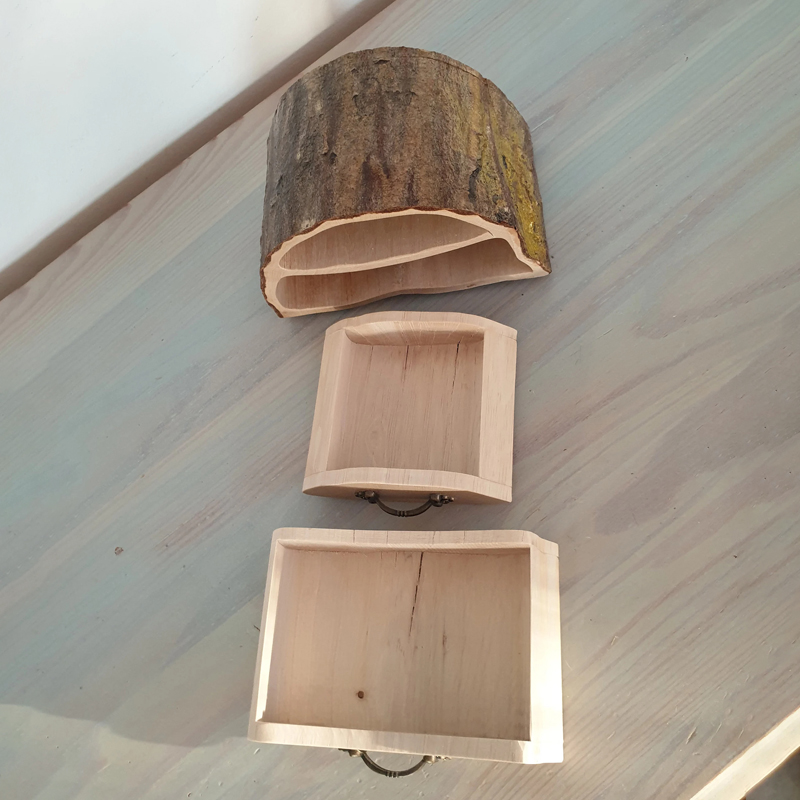 Rustic Jewelry Hornbeam Firewood Log Box