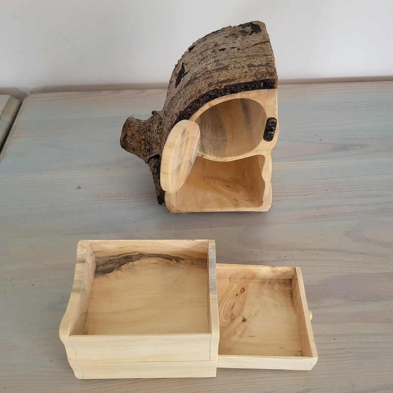 ECO friendly Jewelry Aspen Log Box with Bark