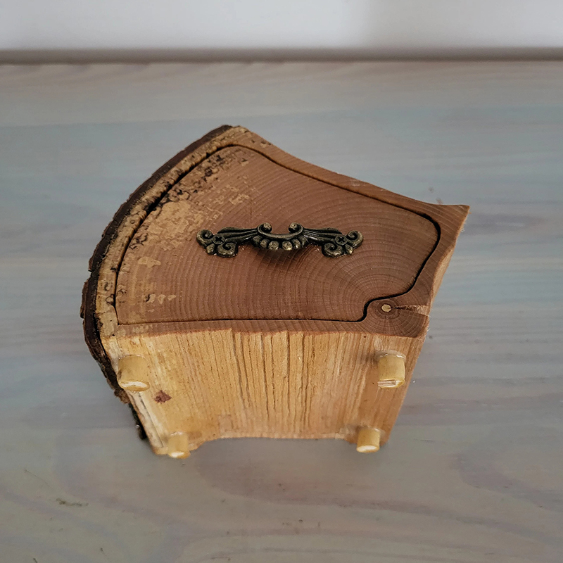 Maple Jewelry Log Box with Bark