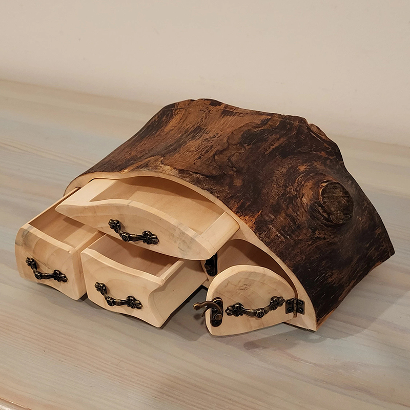 ECO Friendly Jewelry Aspen Log Box