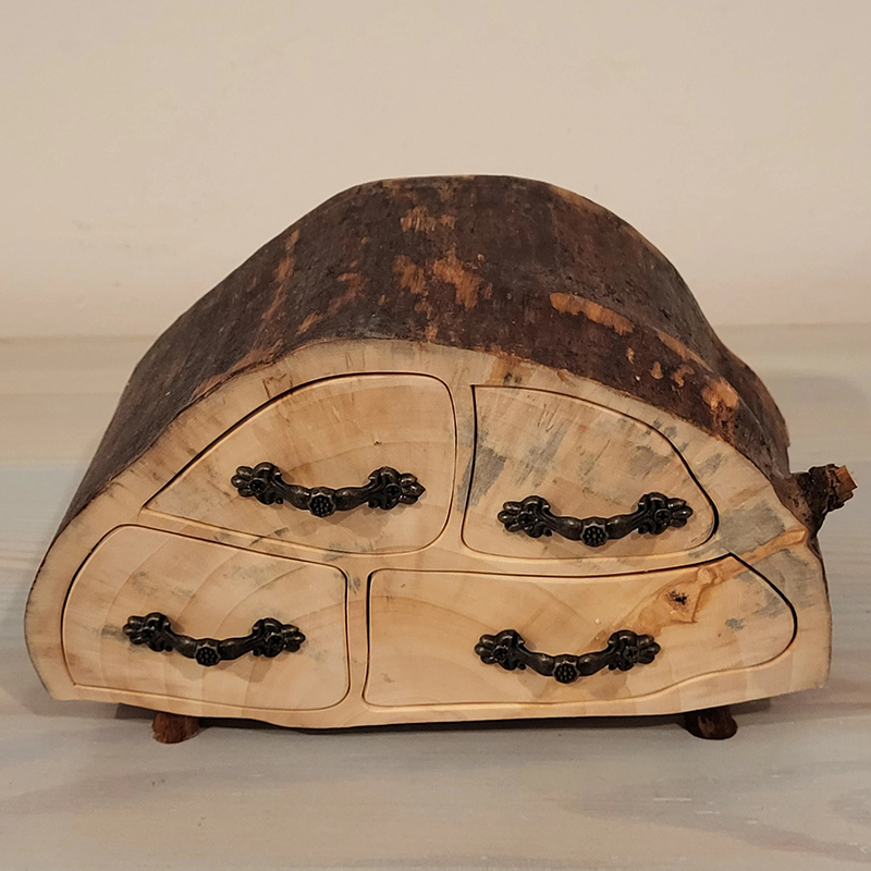 ECO friendly Jewelry Aspen Log Box