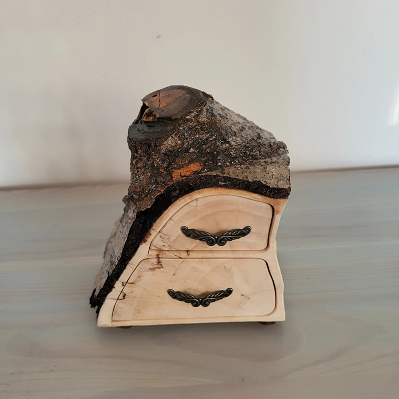 ECO friendly Jewelry Aspen Log Box