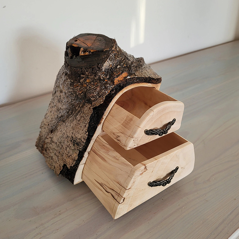 ECO friendly Jewelry Aspen Log Box