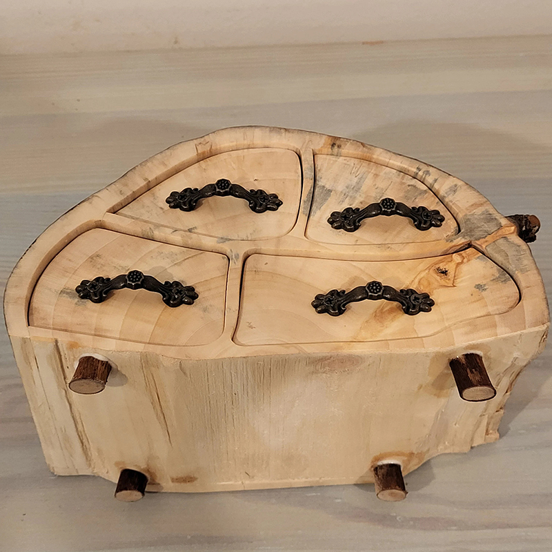 ECO friendly Jewelry Aspen Log Box