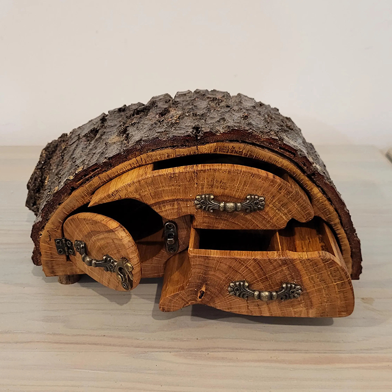 Upcycled Firewood Oak Keepsake Box