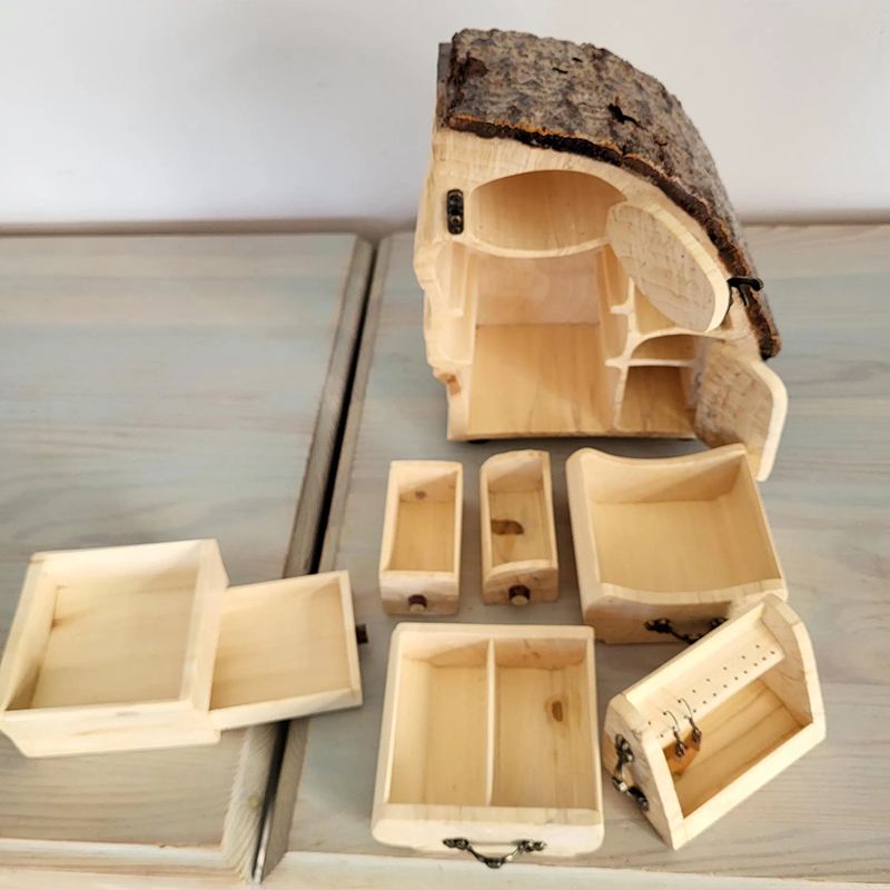 Up-cycled Firewood Jewelry box