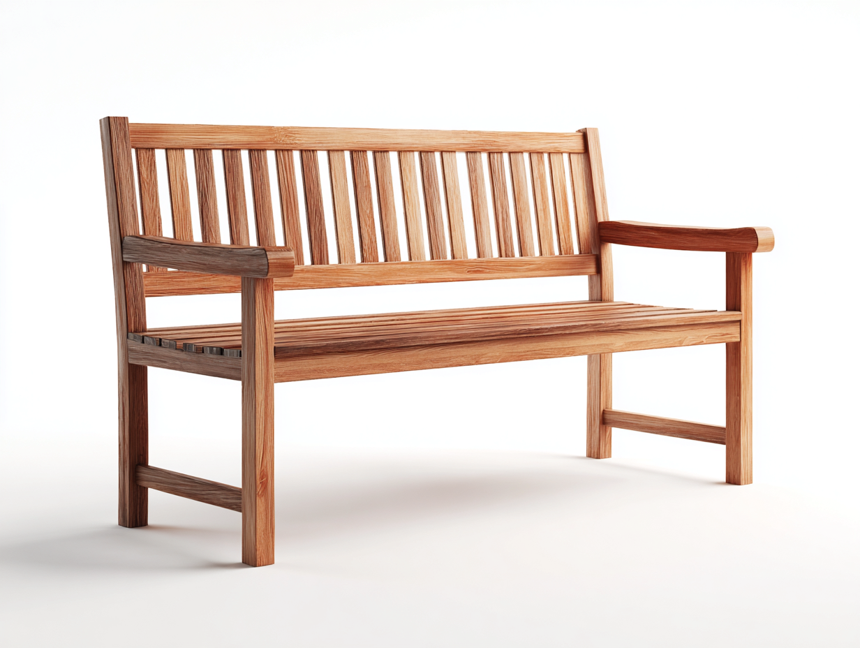 Gartenbank-Holz-155x60x88 cm-natur-braun-klassischer Gartenstil-Sofagetden