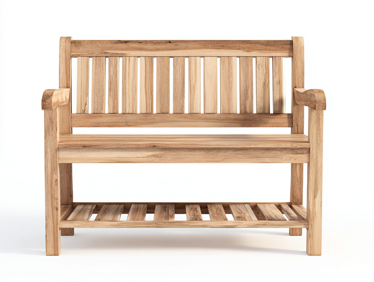 Gartenbank-Holz-128x60x88 cm-natur-rustikaler Gartenstil-Sofagetden