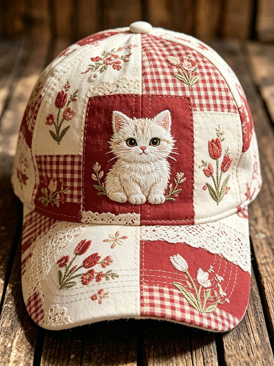 🐱(Unisex Hat) Cute Cat Print Hat💛