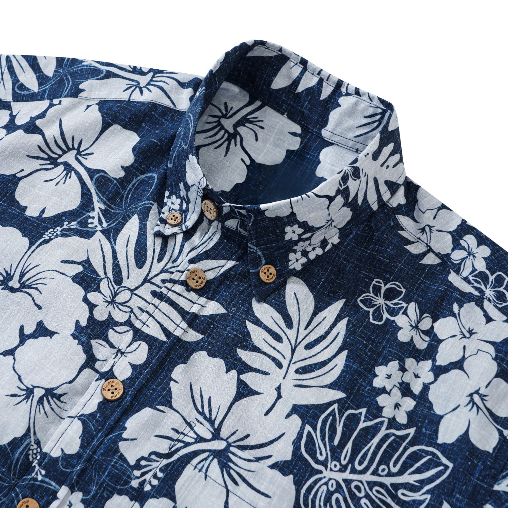 Men's Blue Tropical Hawaiian Shirt Button-down Aloha Shirt No Iron Shirt