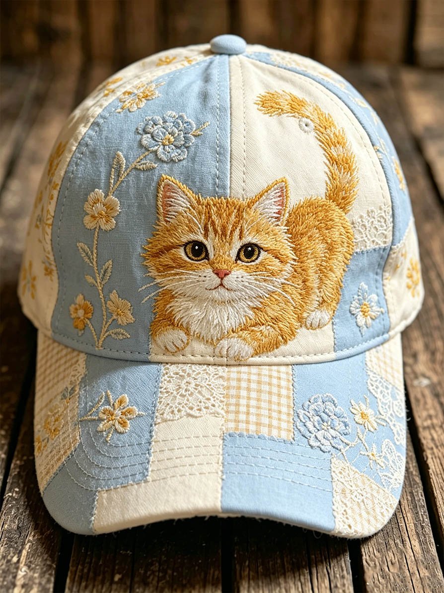 🐱(Unisex Hat) Cute Cat Print Hat💛