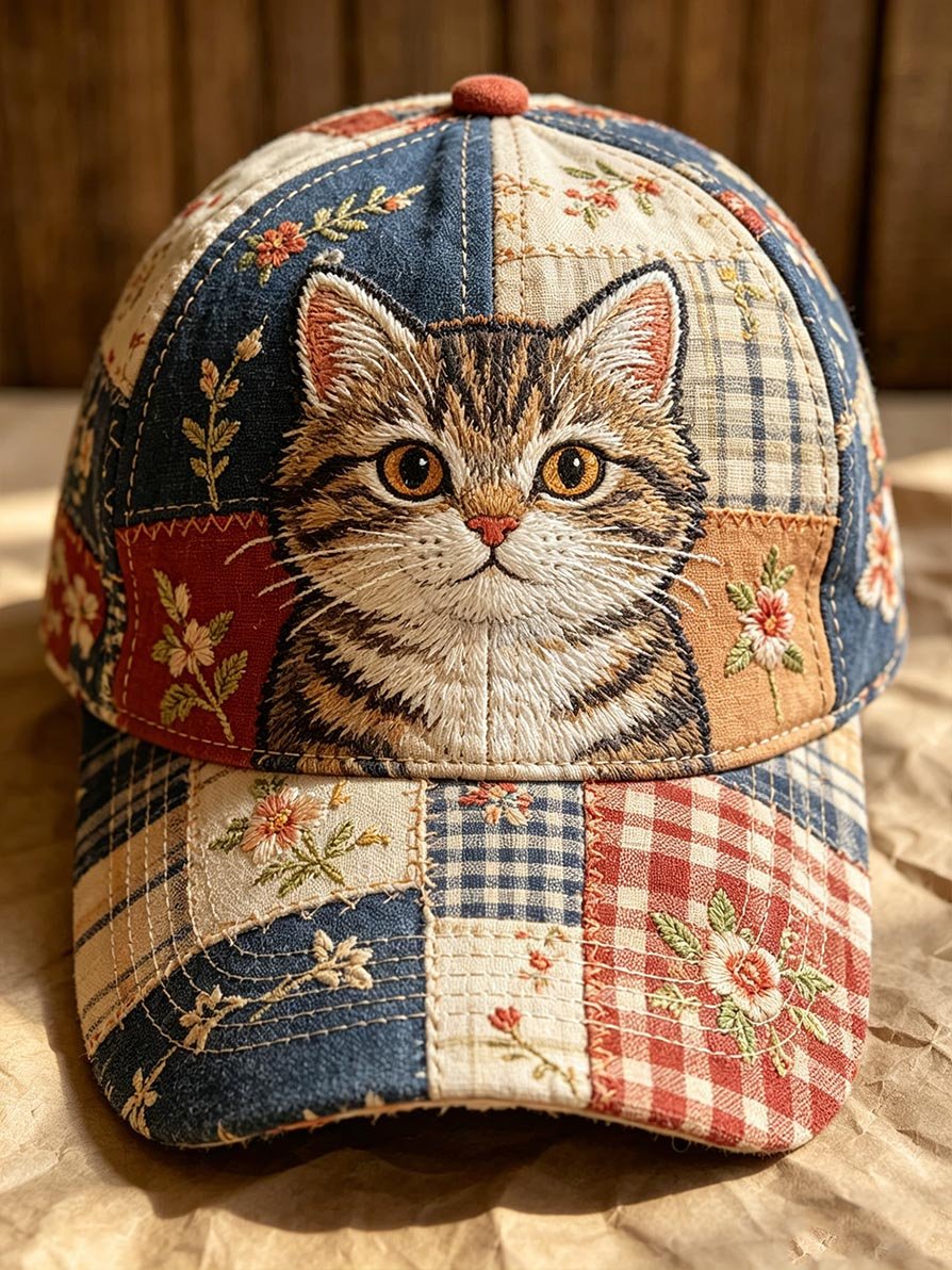 🐱(Unisex Hat) Cute Cat Print Hat💛