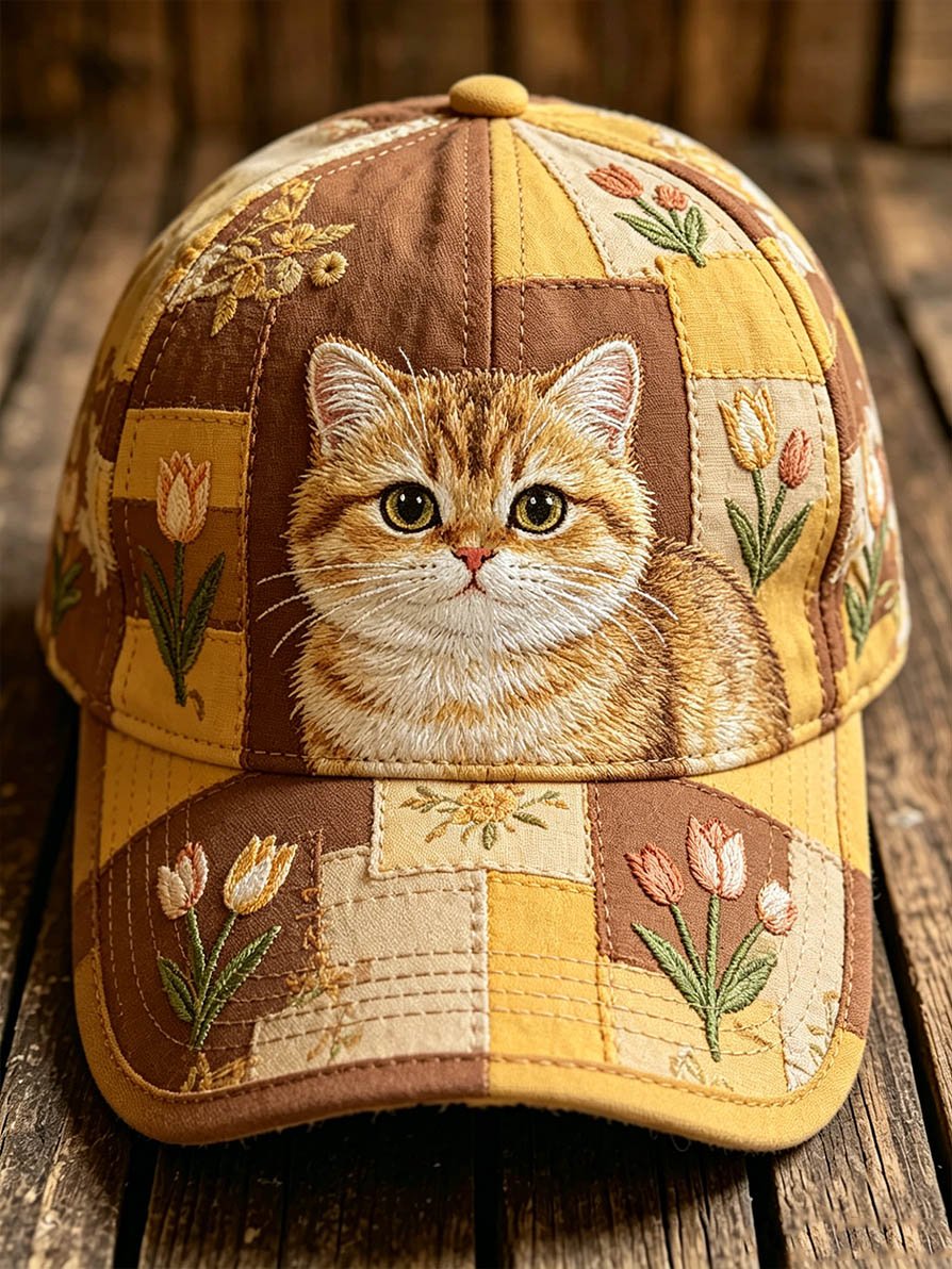 🐱(Unisex Hat) Cute Cat Print Hat💛