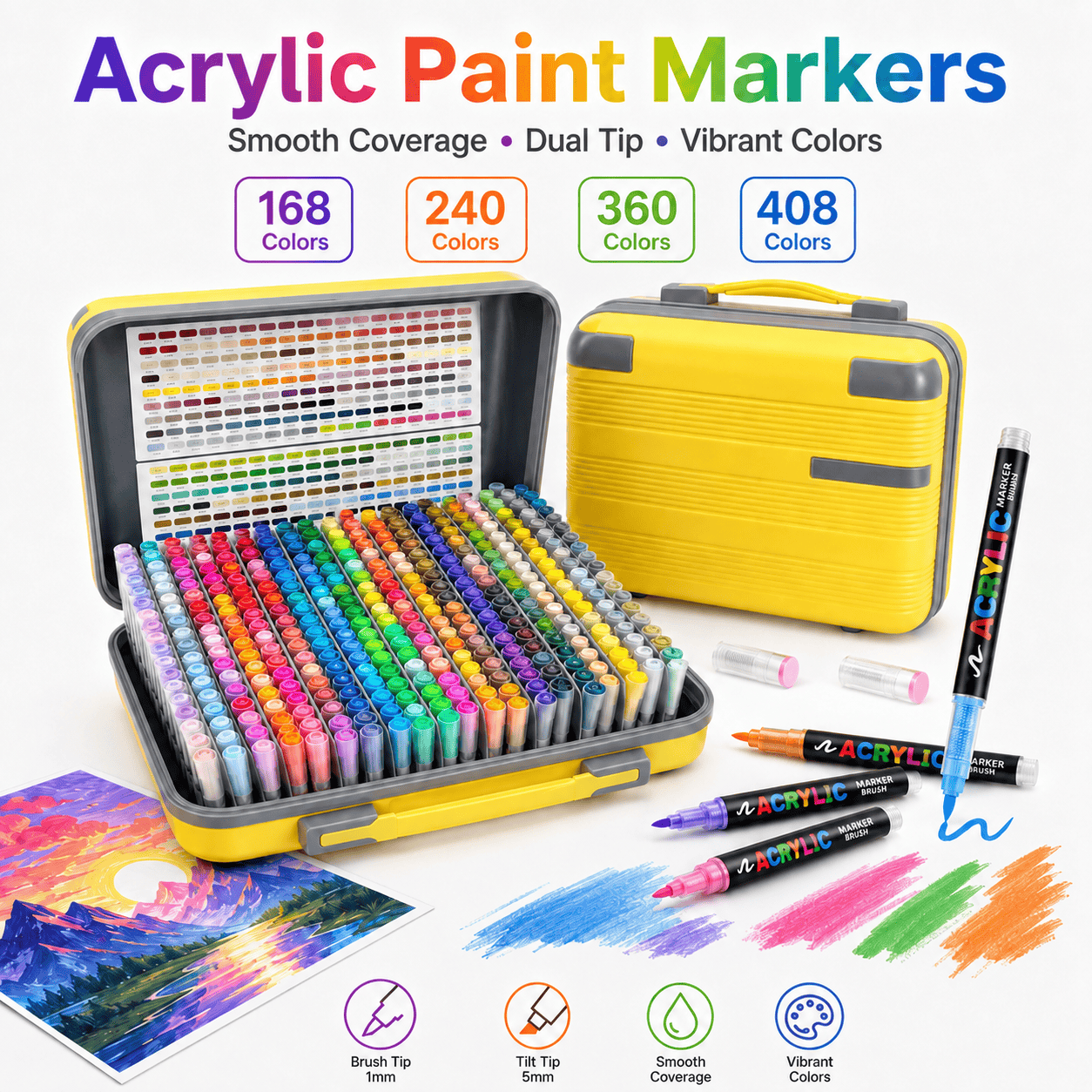 Ultimate Acrylic Paint Marker Collection – 78 to 408 Vibrant Colors
