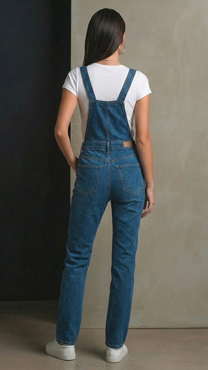 Classic Straight‑Leg Denim Overalls