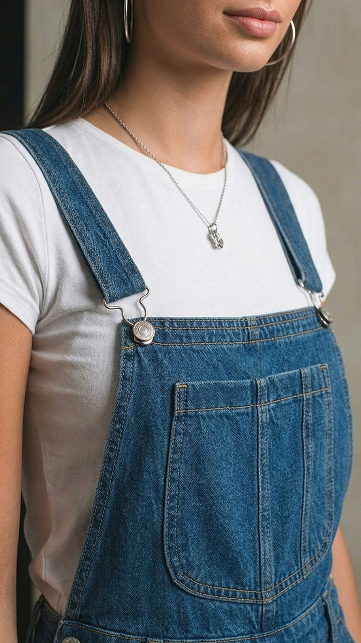 Classic Straight‑Leg Denim Overalls