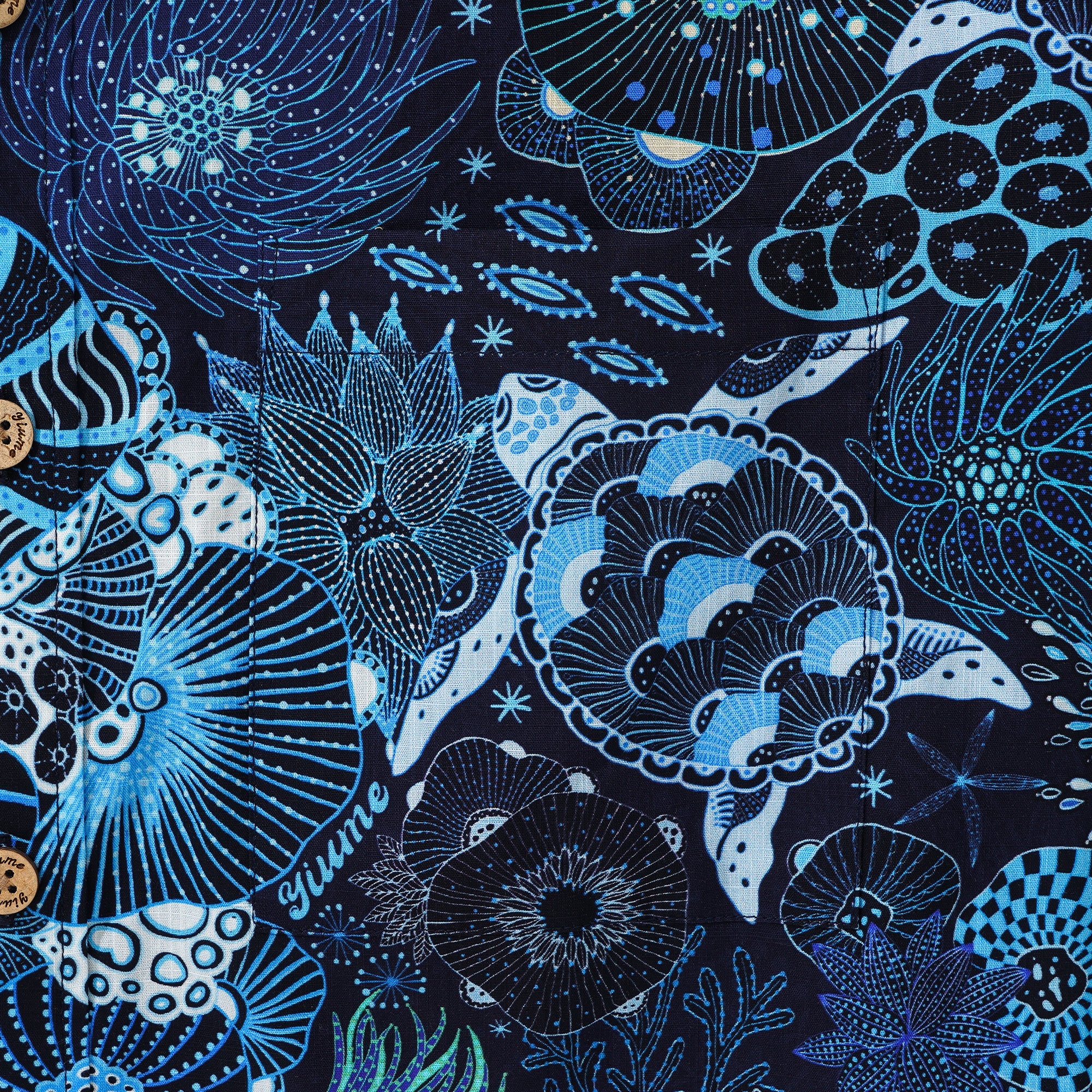 Sea Turtle Hawaiian Shirt For Men 100% Cotton Blue Shirt Short Sleeve Button-down Shirt