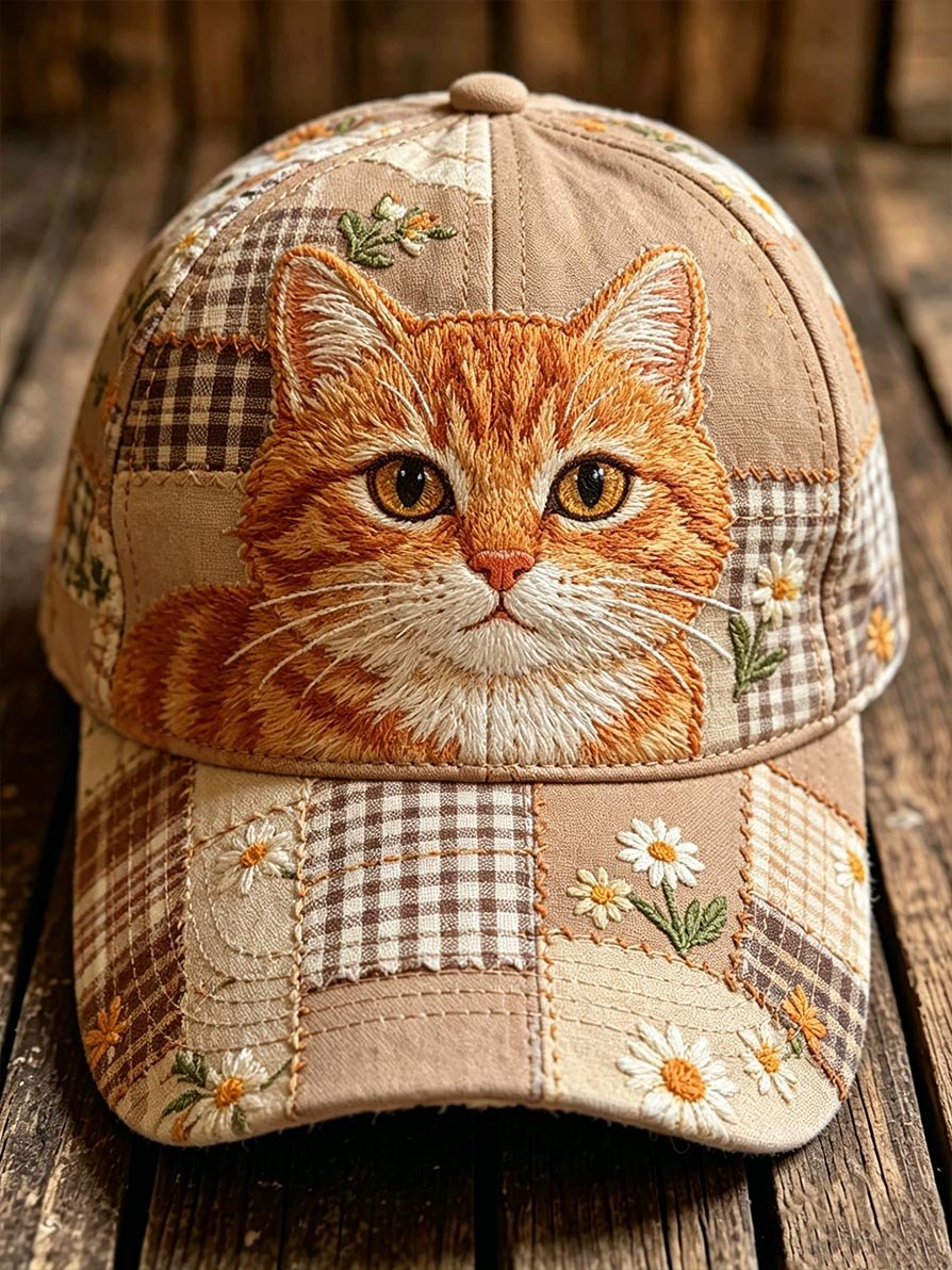 🐱(Unisex Hat) Cute Cat Print Hat💛