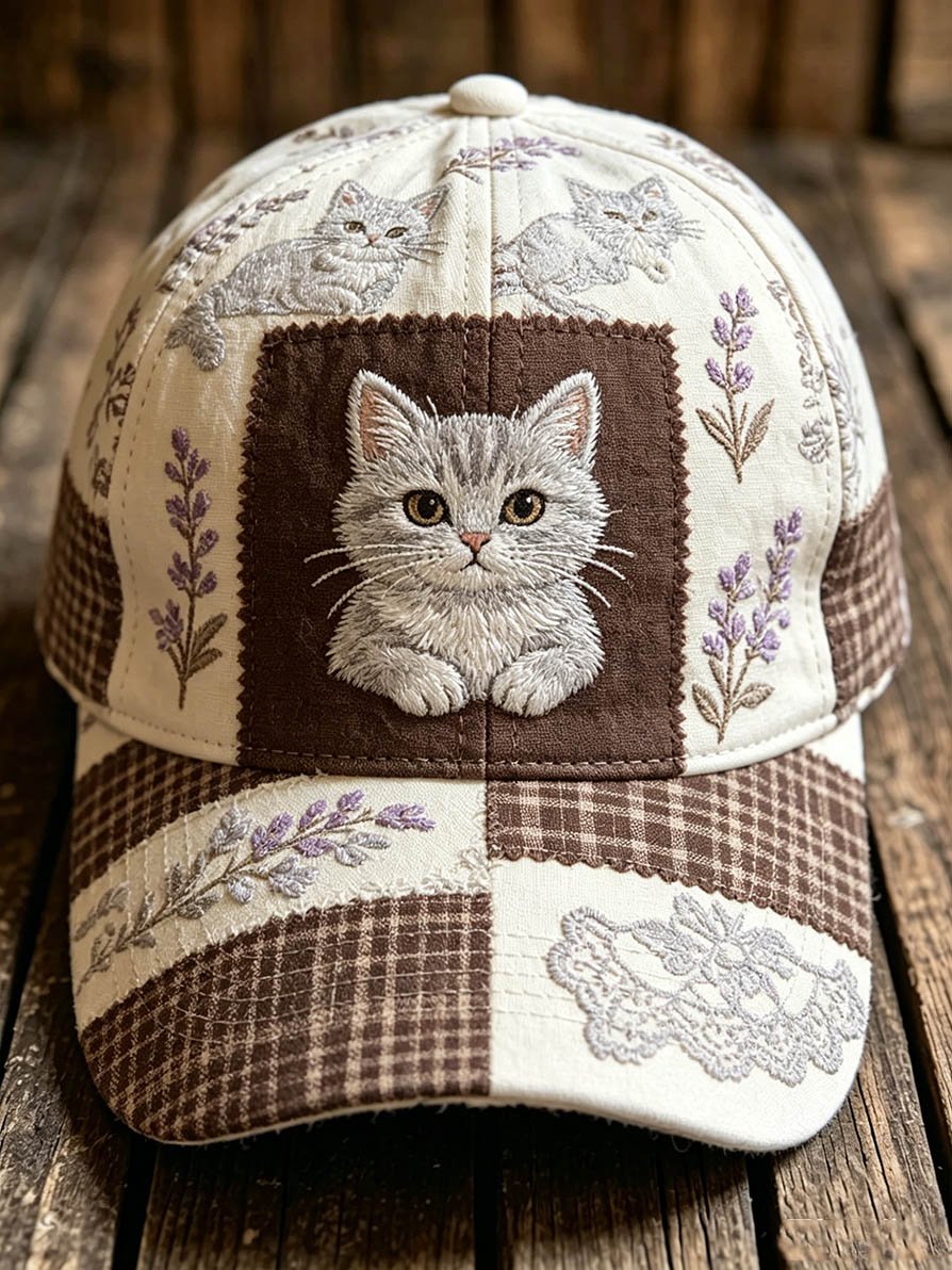 🐱(Unisex Hat) Cute Cat Print Hat💛