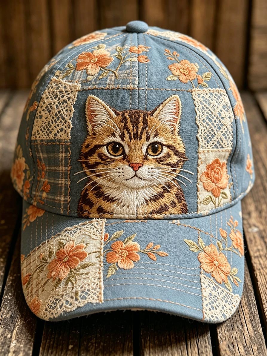 🐱(Unisex Hat) Cute Cat Print Hat💛