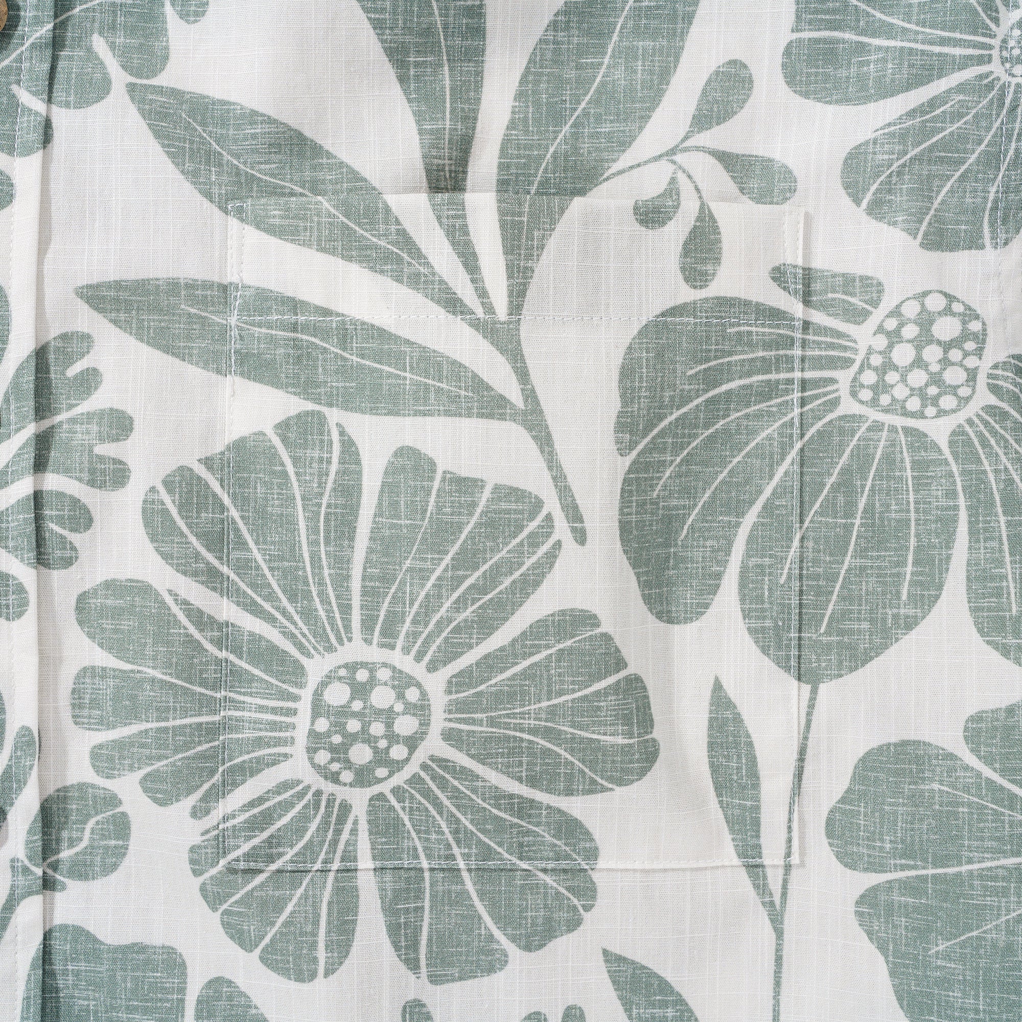 Men’s Breathable Shirt Green Floral Hawaiian Shirt