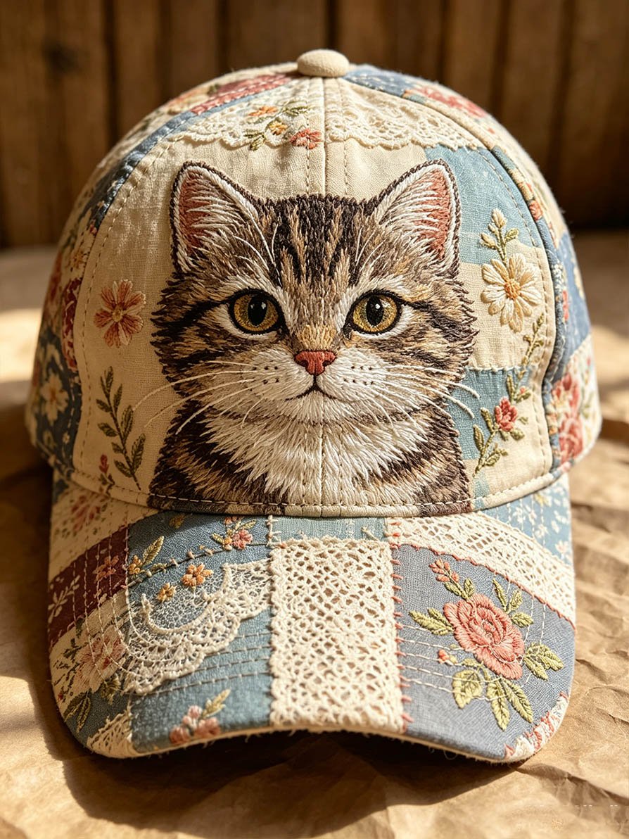 🐱(Unisex Hat) Cute Cat Print Hat💛