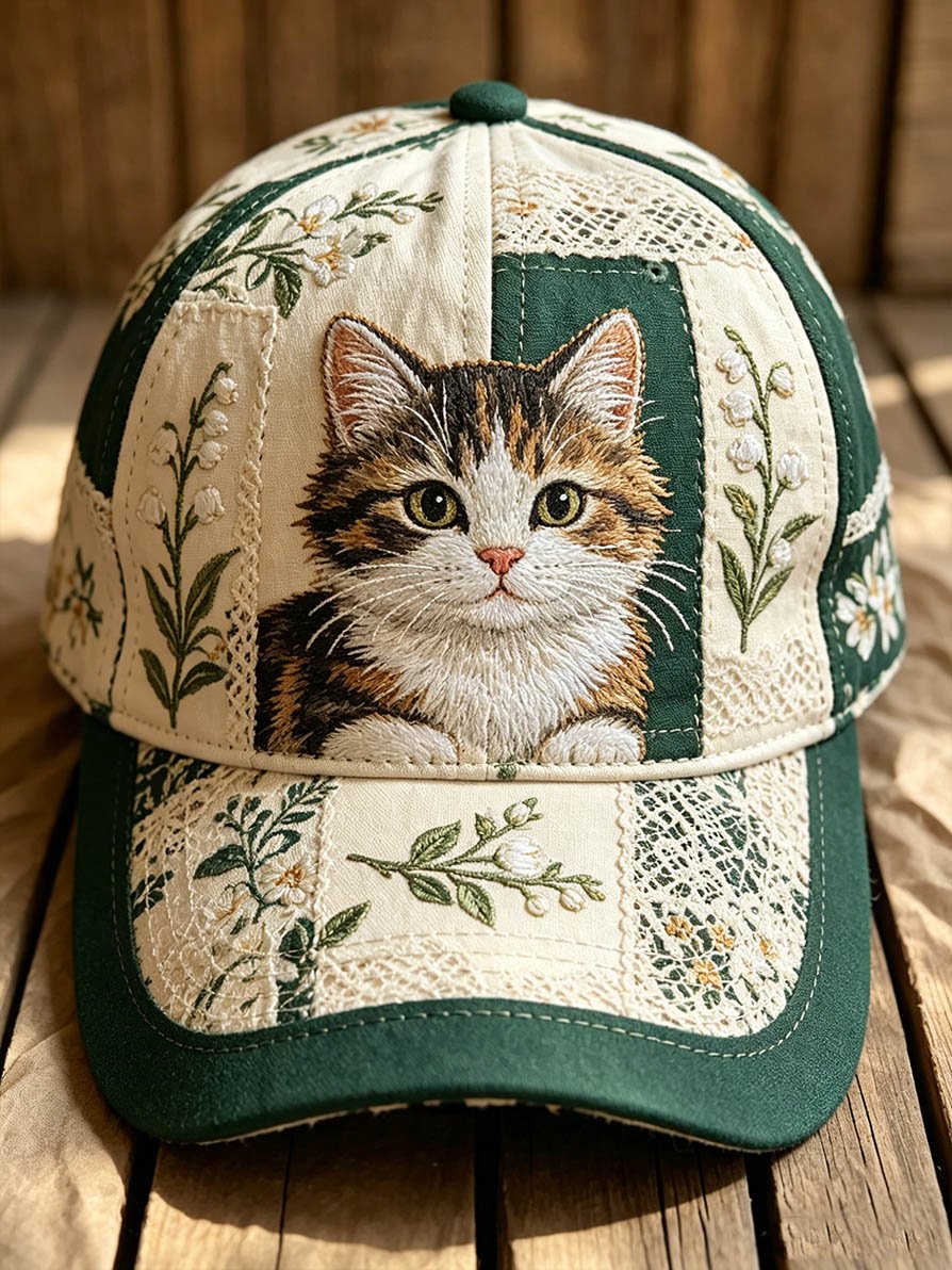 🐱(Unisex Hat) Cute Cat Print Hat💛