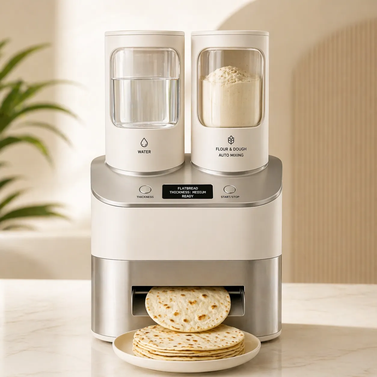 roomlightideas™ Smart Automatic Tortilla Maker - Fresh Corn & Flour Tortillas in Minutes