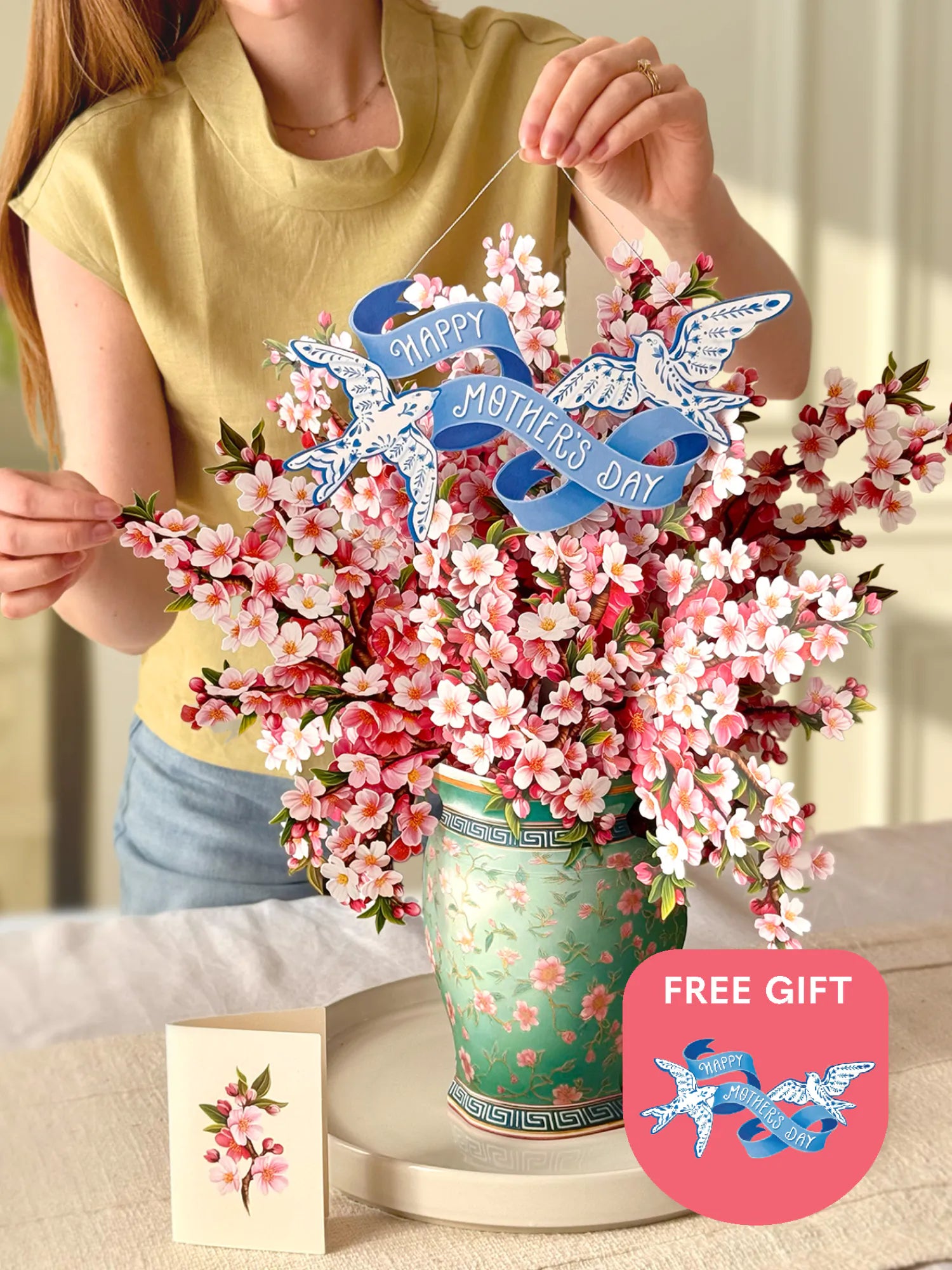 Grande Japanese Cherry Blossoms + Free Dove Banner