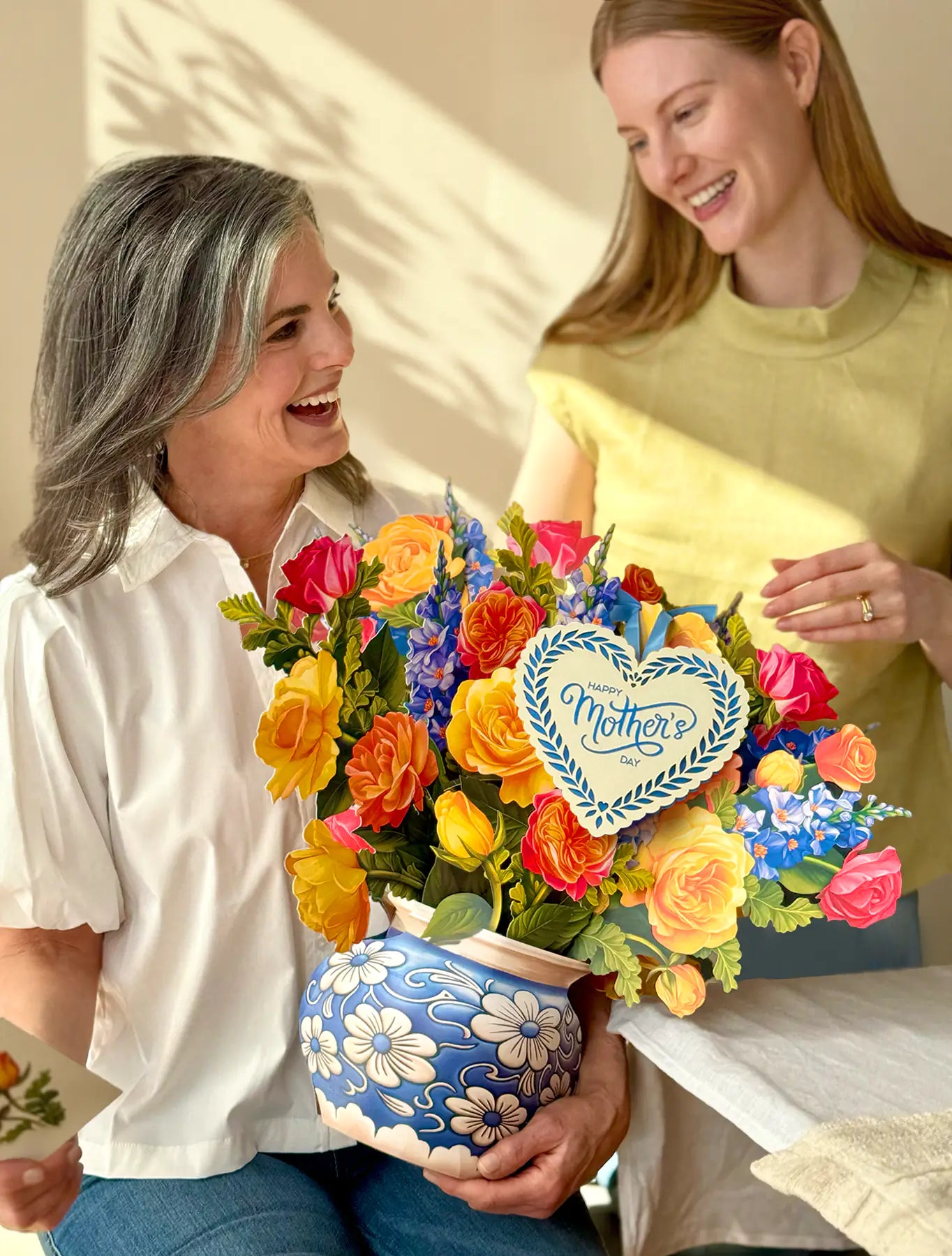 Grande Sorbet Roses + Free Blue Heart