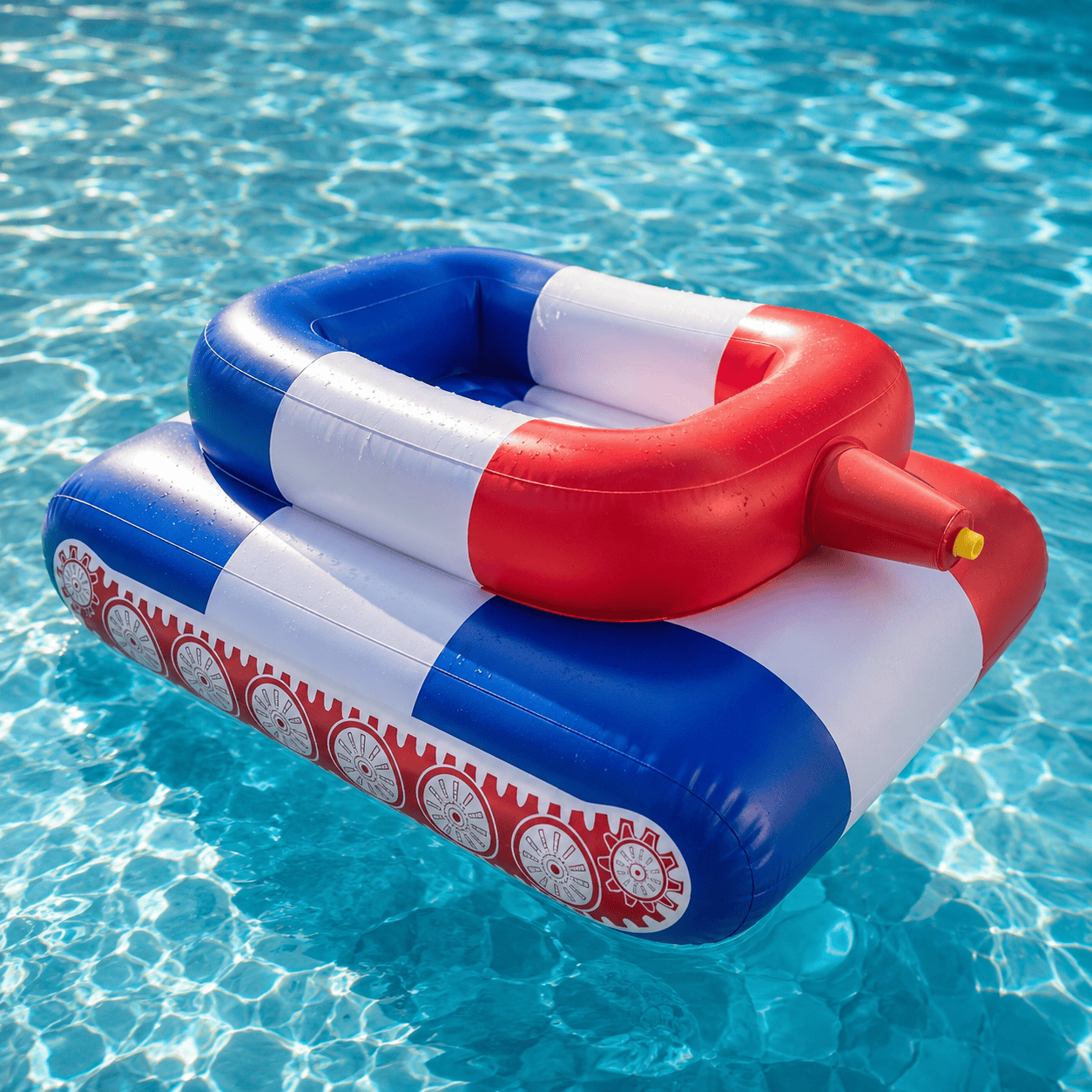 Inflatable Pool Tank Float with Built-In Water Cannon