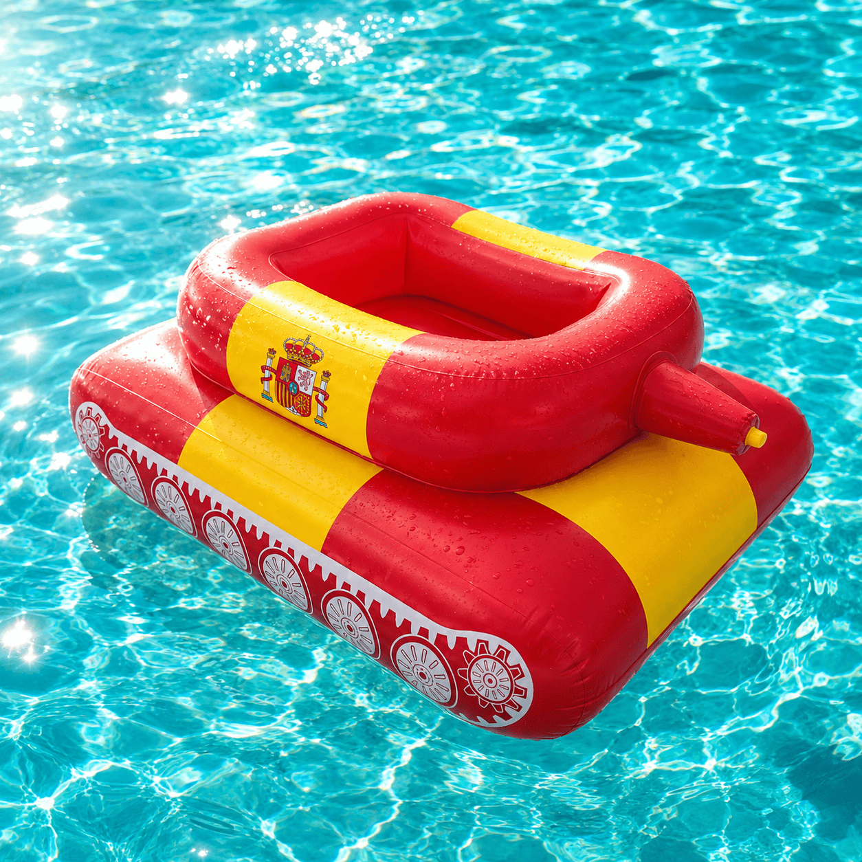 Inflatable Pool Tank Float with Built-In Water Cannon