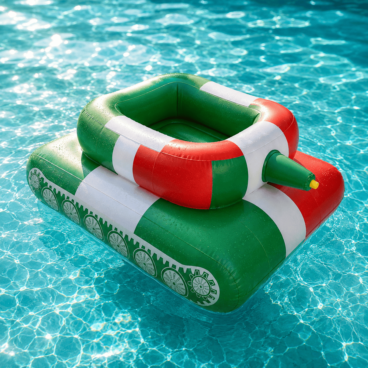 Inflatable Pool Tank Float with Built-In Water Cannon