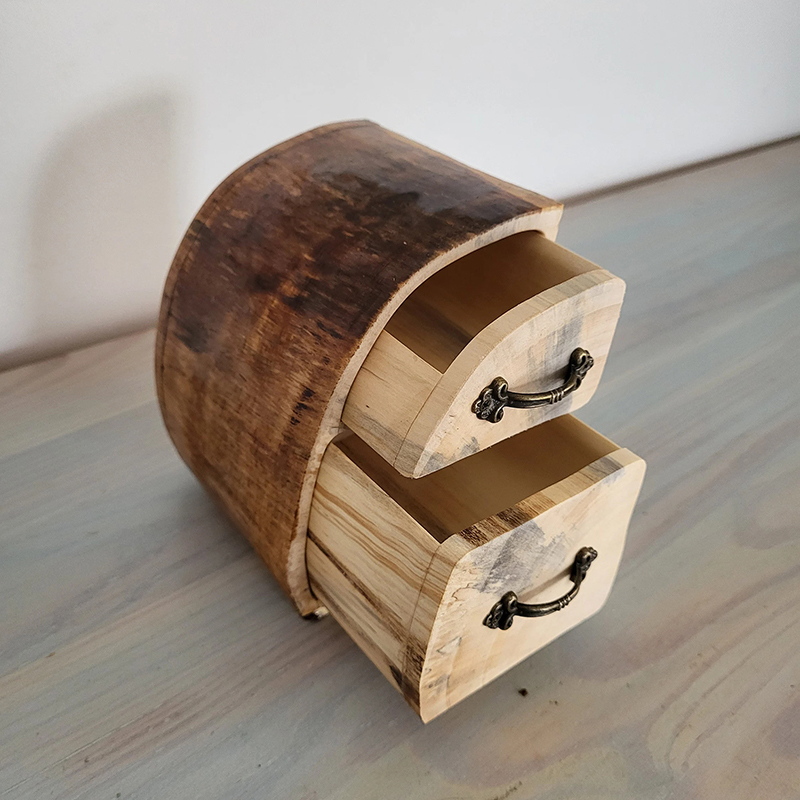 ECO friendly Jewelry Aspen Log Box