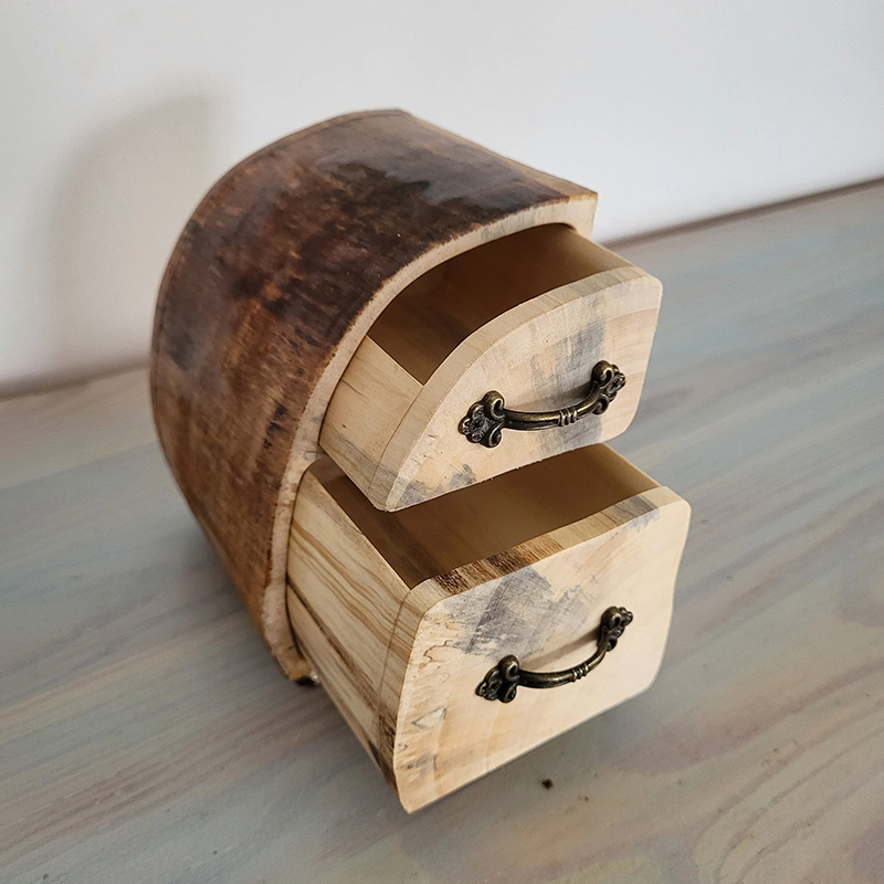ECO friendly Jewelry Aspen Log Box