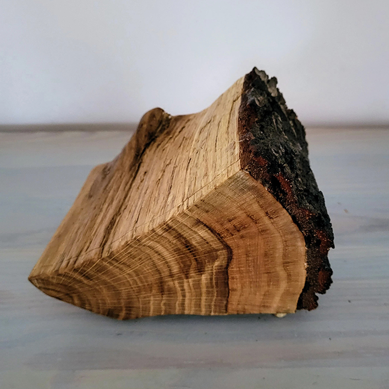 Oak Jewelry Log Box with Bark