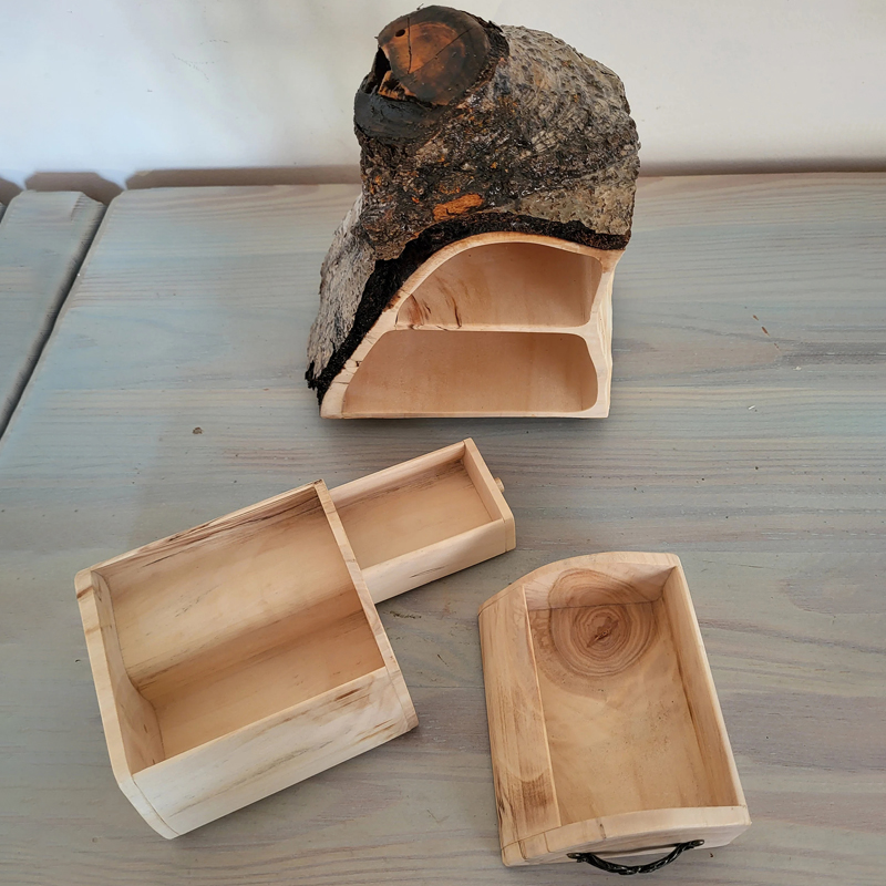 ECO friendly Jewelry Aspen Log Box