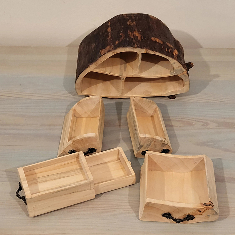 ECO friendly Jewelry Aspen Log Box