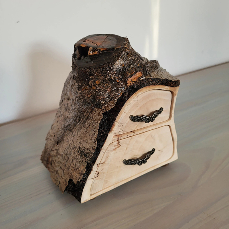 ECO friendly Jewelry Aspen Log Box